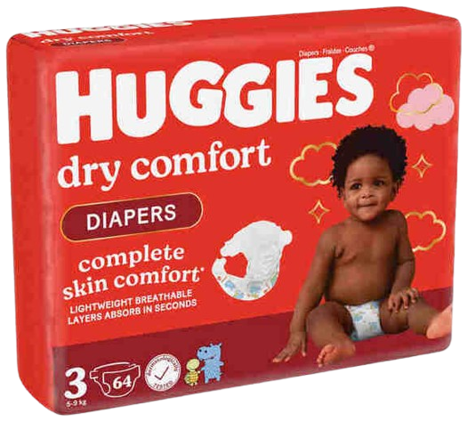 Huggies Dry Comfort Jumbo Size 3 (5-9)kgs 64's