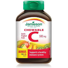 Jamieson Chewable C 500mg Tabs 120`s
