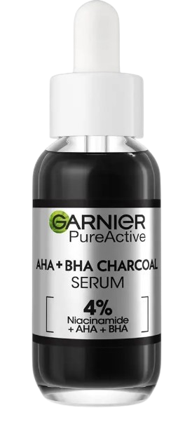 Garnier Skinactive 4% Aha + Bha & Niacinamide Charcoal Serum 30ml